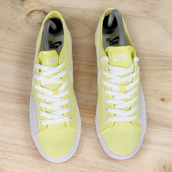 Nike SB Blazer Court Canvas Low Top Sneakers Light Citron Yellow 7.5 CV1658-700‎ main image 11
